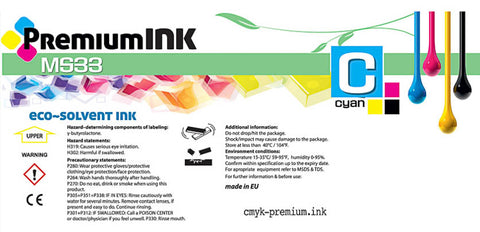 BAG PREMIUN INK MS33 1 LITRO CYAN