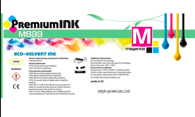 BAG PREMIUN INK MS33 1 LITRO MAGENTA