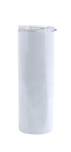BOTELLA SUBLIMACION BLANCA DE ACERO CON TAPA TRANSPARENTE 590