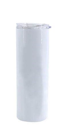 BOTELLA SUBLIMACION BLANCA DE ACERO CON TAPA TRANSPARENTE 590