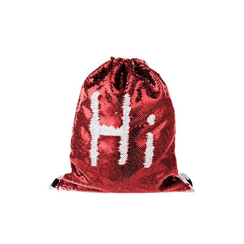 MOCHILA LENTEJUELAS BLANCO / PLATA
