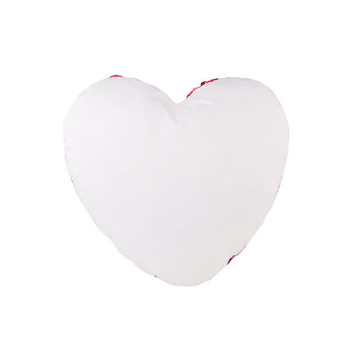 FUNDA COJIN CORAZON LENTEJUELA BLANCO