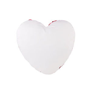 FUNDA COJIN CORAZON LENTEJUELA BLANCO