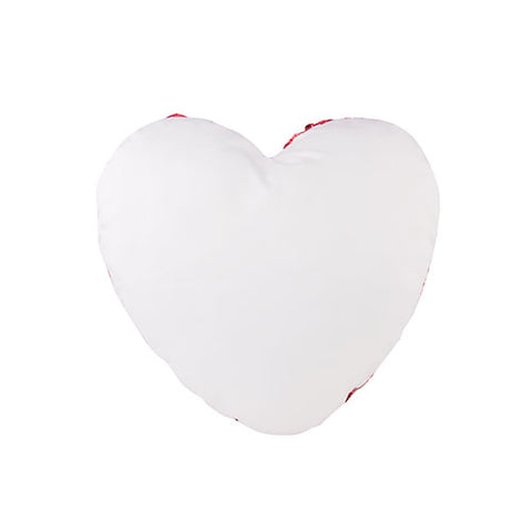 FUNDA COJIN CORAZON LENTEJUELA BLANCO