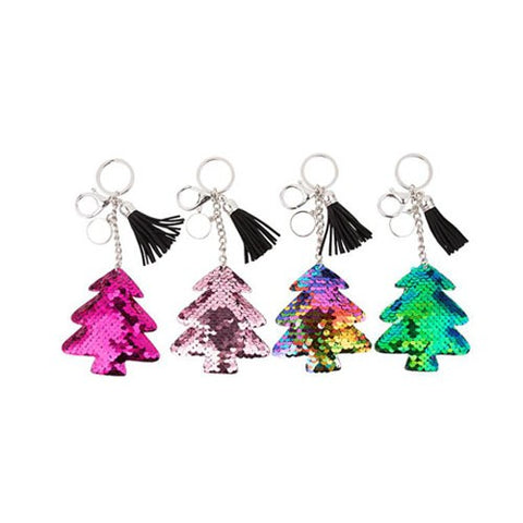 LLAVERO LENTEJUELAS ÁRBOL NAVIDAD VERDE