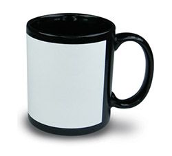 TAZA SUBLIMACION NEGRA CON RECUADRO 15OZ