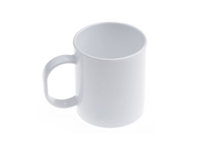 TAZA SUBLIMACION PLASTICO BLANCA