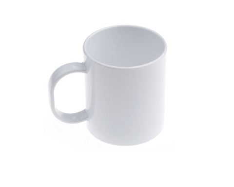 TAZA SUBLIMACION PLASTICO BLANCA