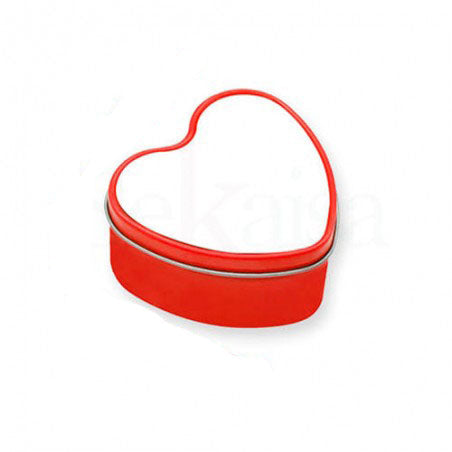 CAJA METAL CORAZON MINI ROJA