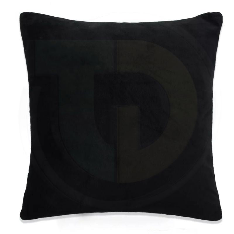 FUNDA COJIN CUADRADO TERCIOPELO NEGRO 35  X 35