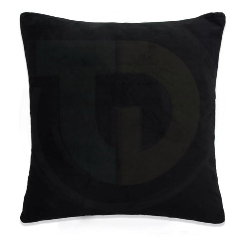 FUNDA COJIN CUADRADO TERCIOPELO NEGRO 35  X 35