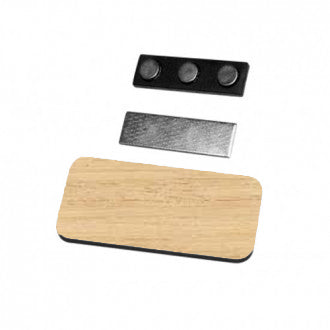 PLACA IDENTIFICATIVA MADERA CON IMAN