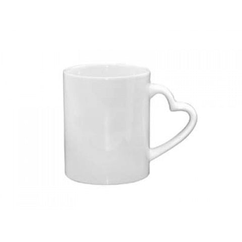 TAZA SUBLIMACION BLANCA ASA CORAZON