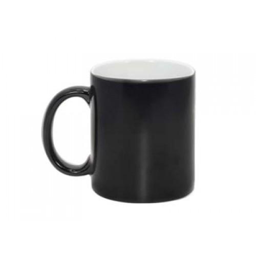 TAZA SUBLIMACION MAGICA NEGRA MATE
