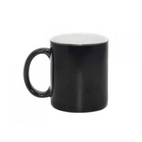 TAZA SUBLIMACION MAGICA NEGRA MATE